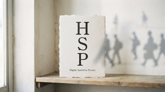 「HSP」の文字を描いた概念イメージイラスト