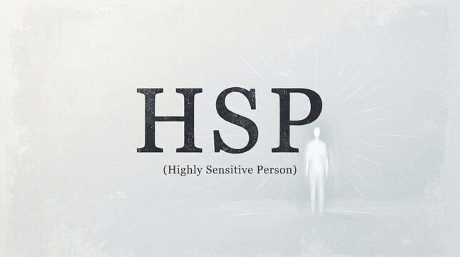 「HSP」の文字を配置した繊細さんを表すビジュアルイメージ