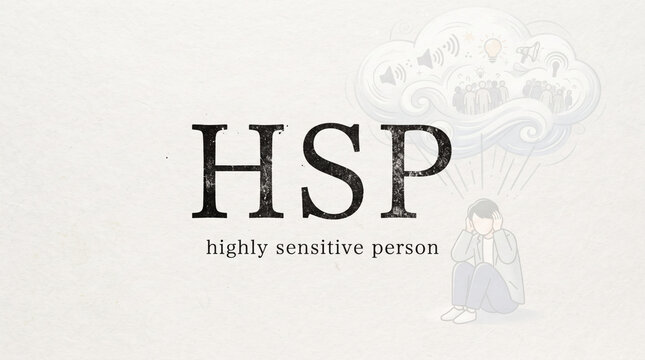 「HSP」の文字を描いた概念ビジュアル
