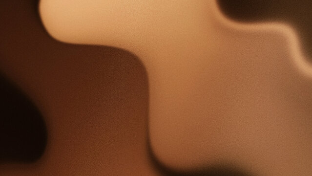 Abstract liquify background featuring a classic warm brown fluid wave with grain frosted particle texture, perfect for premium modern luxury futuristic graphic designs.