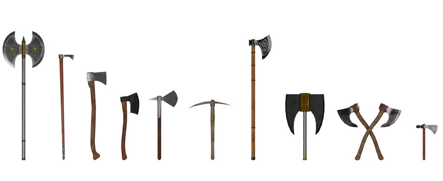 Axes Pack Medieval Weapon Asset Collection