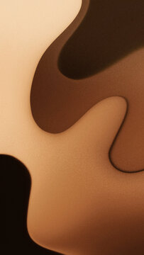 Vertical composition of abstract liquify background featuring classic warm brown fluid wave with grain frosted particle texture, ideal for premium mobile screen graphic designs.