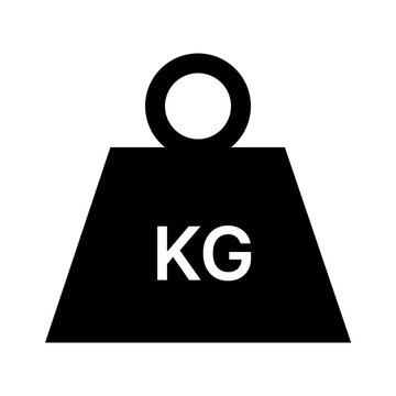 vector illustration of a sign for weight kg