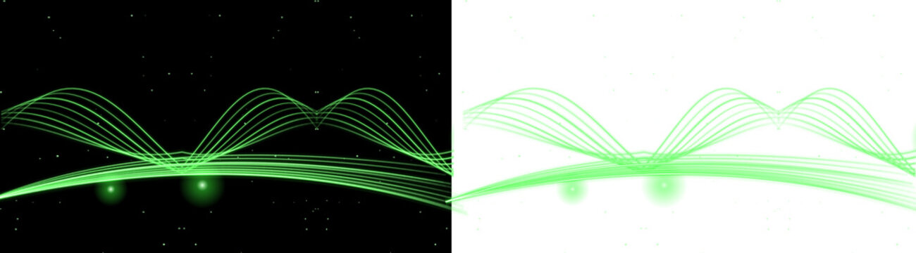 Space event featuring futuristic light beams cosmic waves and glowing