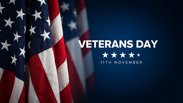 Veterans day november 11th usa american flag