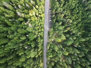 Beskidy - Polska  Babia Góra i okolice, zdjęcie wykonane dronem. Krajobraz, las, góry, piękny widok © Konrad