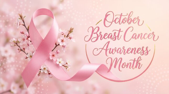 October breast cancer awareness month floral design