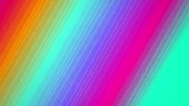 Abstract Rainbow Diagonal Stripes Motion Background with Vibrant Color Gradient and Grainy Texture