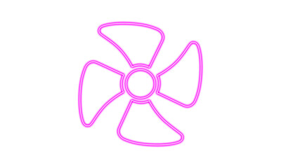 Neon pink fan blade icon isolated on transparent background © israt