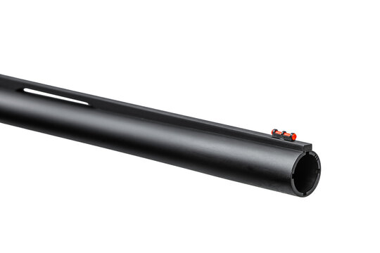 Shotgun barrel with red fiber optic sight