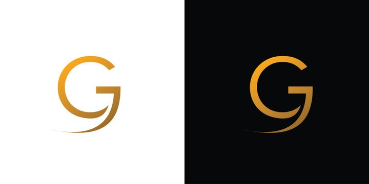 Modern and luxury letter G initials logo design