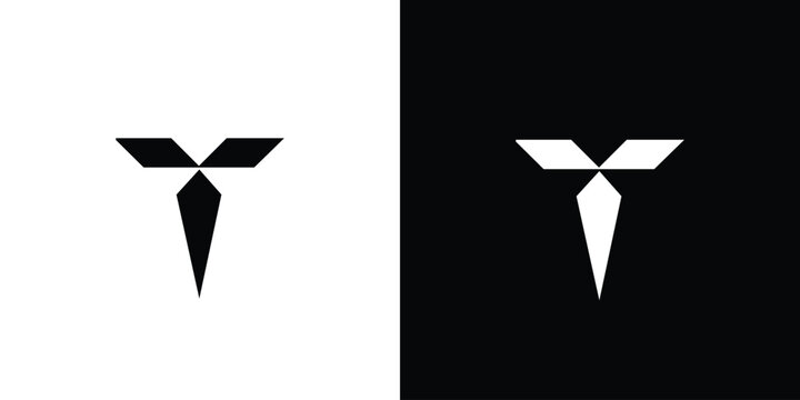 Modern and strong T logo design