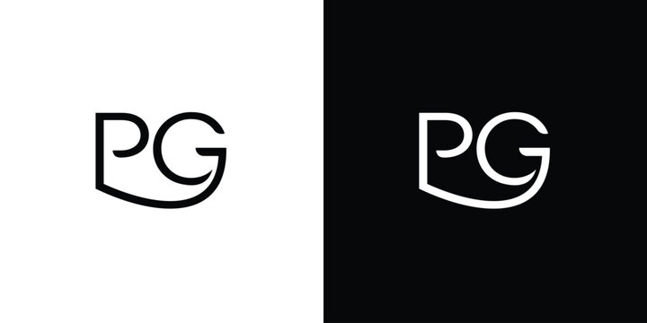 Modern and unique PG logo design