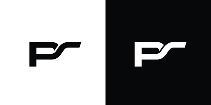 Modern and unique PS logo design