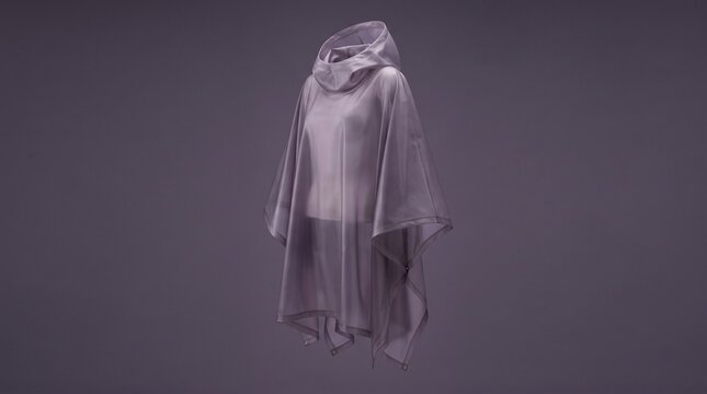 Translucent Smoky Lavender Vinyl Rain Cape