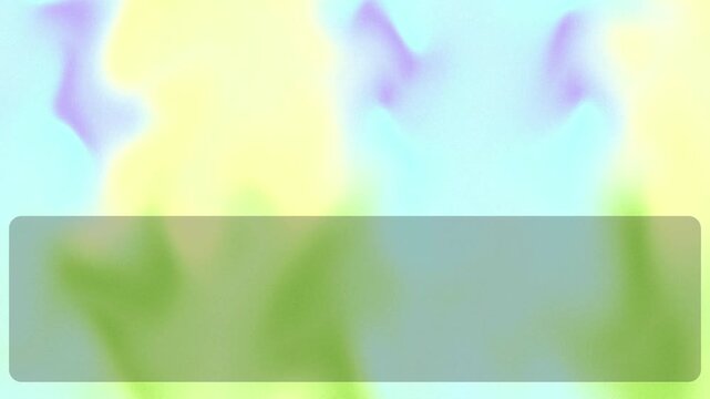 Abstract soft pastel gradient background with a semi transparent rectangular frame banner.