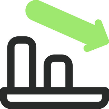 decrease dual tone icon. Sleek and modern vector icon for websites, mobile apps, presentations, and logos. Fully scalable and customizable for any project.