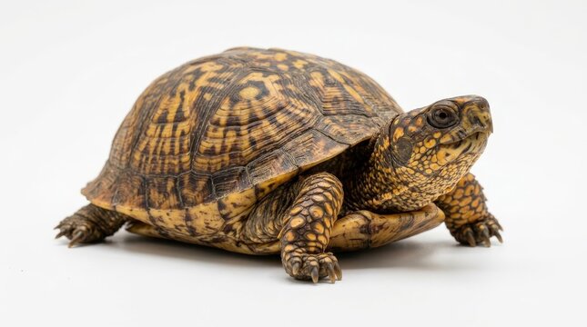 Box turtle with patterned shell