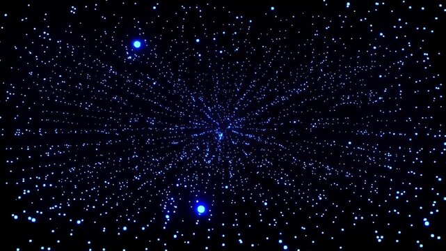 Vast Field of Interconnected Light Points Breathing and Shifting