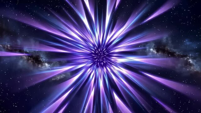 Violet Radial Burst with Abstract Light Rays
