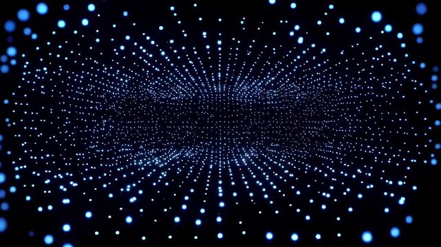 Interconnected Light Points Breathing and Shifting