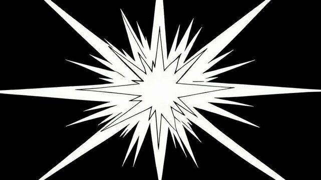 Dynamic Energy Burst with Sharp White Shards Impact Effect