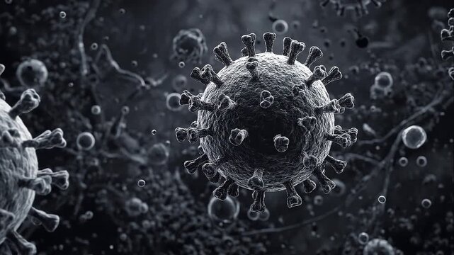 Conceptual illustration showing fake news surrounding Covid-19, coronavirus misinformation, false information online, social media deception, misleading reports, fact checking, digital communication,