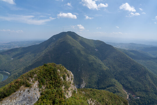 Forested Mountain Peak Panorama