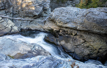 waterfall in the mountain Linville Falls © Dinky