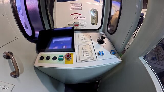 Automated airport people mover driverless cabin interior
