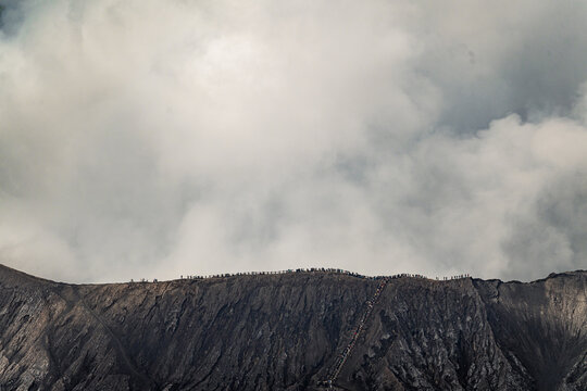 Volcanic Landscape of Mount Bromo and Mount Batok, Indonesia