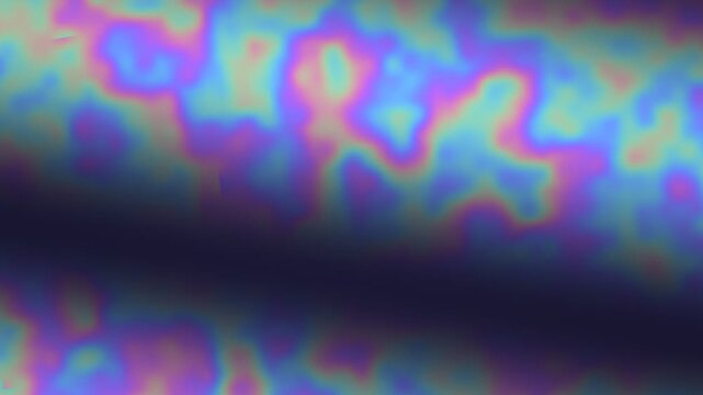 Abstract iridescent oil slick pattern with swirling rainbow colors and dark background, representing chemical textures and fluid dynamics