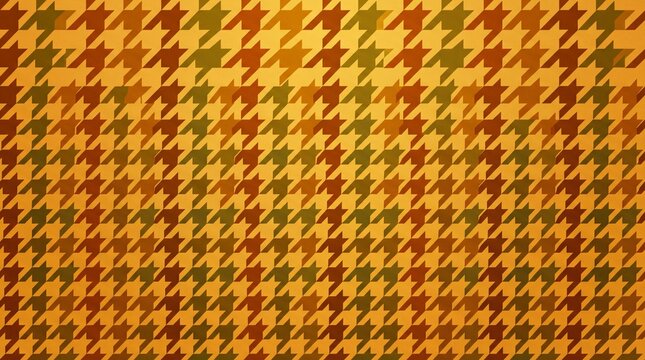 golden brown green houndstooth pattern