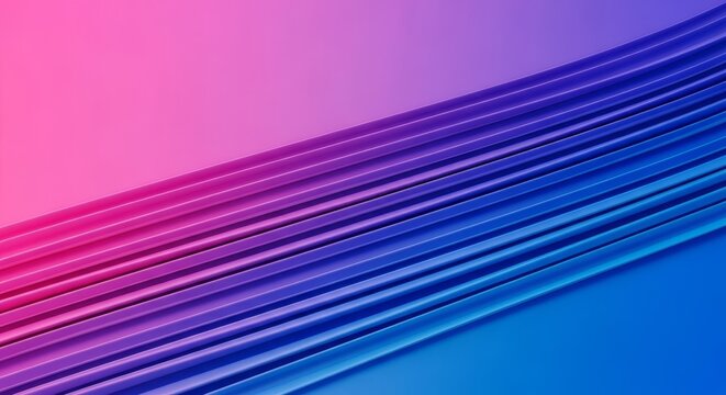 A futuristic gradient backdrop features vibrant hot pink and cobalt illumination with layered diagonal ripples and a silky flowing motion, flowing, liquid, pink