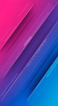 Vibrant saturated pink and blue gradient background with sleek diagonal lines and digital distortions for a modern high-tech futuristic aesthetic, background, abstract, technology