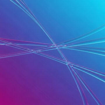 A sleek futuristic wallpaper featuring a smooth gradient transition from deep purple to bright azure with subtle transparent glass lines, smooth, refraction, graphic