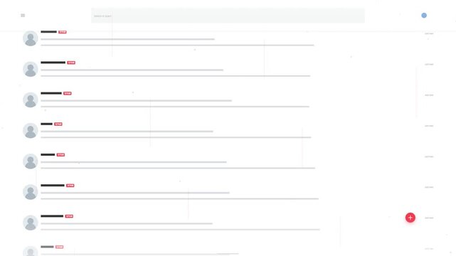 Clean minimalist user interface list layout for mobile app