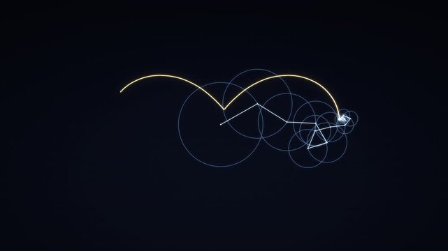 Fourier epicycles drawing the infinity symbol with rotating circles