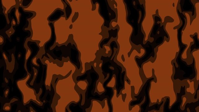 Abstract camouflage pattern shifting smoothly in shades of brown and black