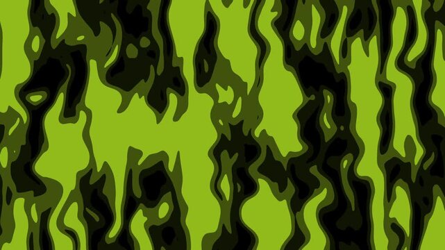 Abstract camouflage texture pattern flowing seamlessly in shades of green and black