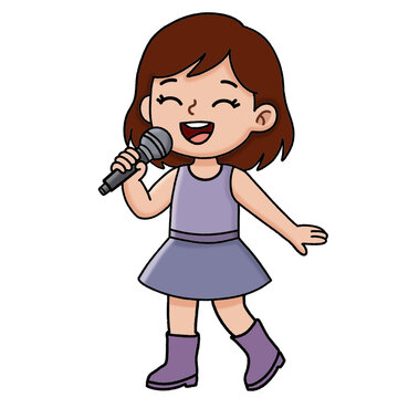 little girl singing