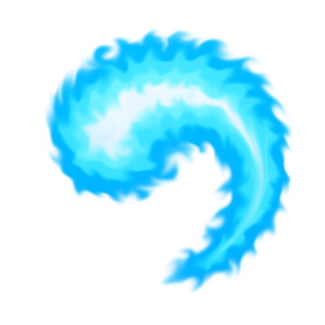 Swirling Vortex of Blue Fireball Magic Spell Effect