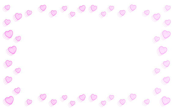 Pink Watercolor Heart Silhouette Frame for Romantic Designs