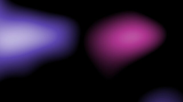 Abstract purple and magenta light leaks overlay on black background featuring blurry organic shapes for vhs effect cinematic film textures and artistic video backgrounds