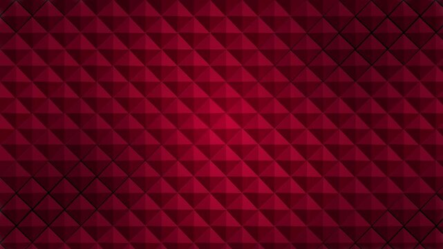 Burgundy red pattern loop animation, diamond texture, shiny geometric motion graphic