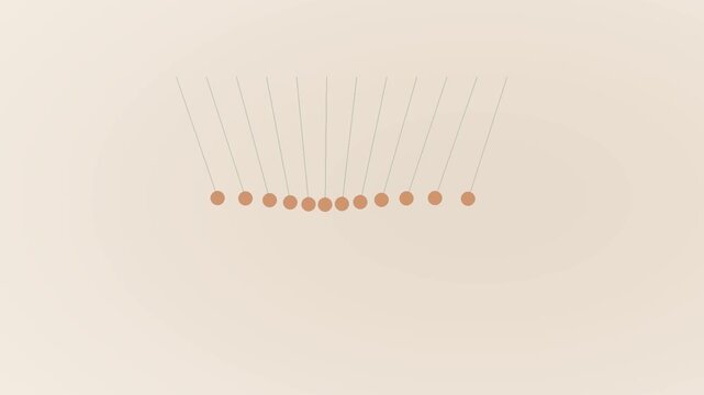 Minimal pendulum balls swinging in a coordinated wave