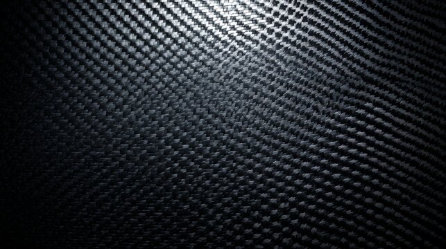 Carbon fiber background with black woven texture, modern high-tech composite material pattern, sleek automotive surface design, abstract industrial texture for technology, engineering, sports equipmen