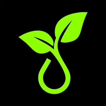VECTOR LOGO MONOGRAM NATURE Y OR J GREEN