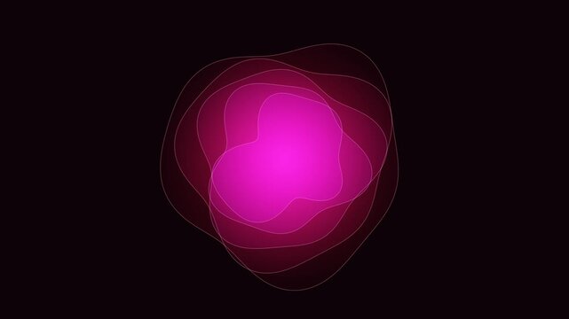An organic, pulsating liquid metaball that morphs shape perfectly in a 10-second loop, reacting to silent harmonic drivers.