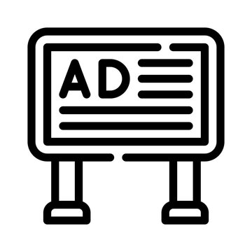 banner ad line icon